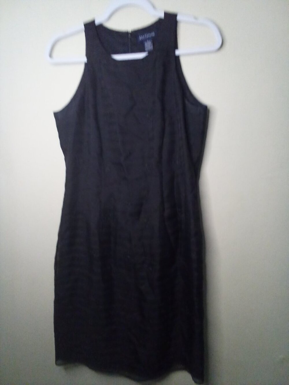 Ann Taylor Dress Women 6 Sleeveless Embroidery Silk Black